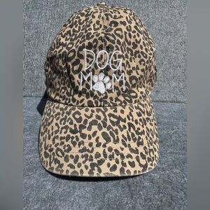 David and Young Womens Embroidered “ Dog Mom “ Leopard Adjustable Baseball Hat